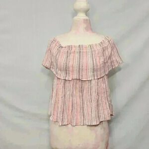 Lucky Brand Striped Off Shoulder Top